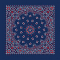 Domestic Blue & Red & White Paisley Bandanna